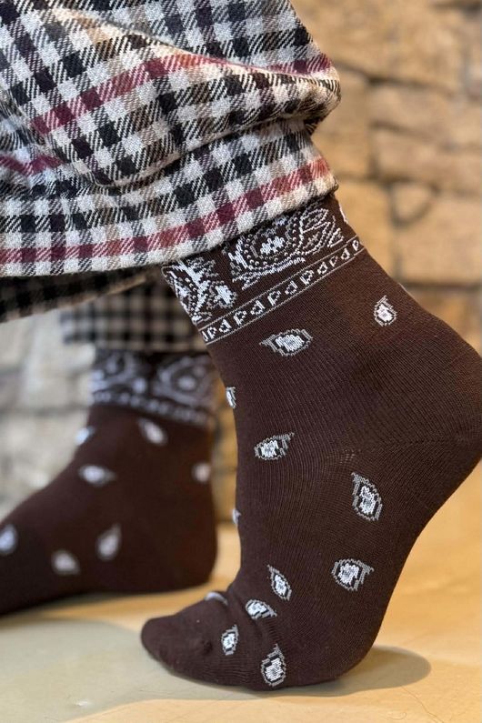 Bandana Socks Chocolate